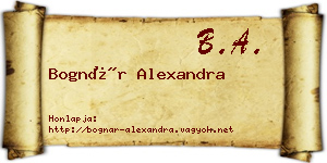 Bognár Alexandra névjegykártya